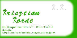 krisztian korde business card